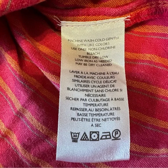 Free People Christopher Linen Oversized Button Front Shirt in Red, Size Large - Picture 6 of 9